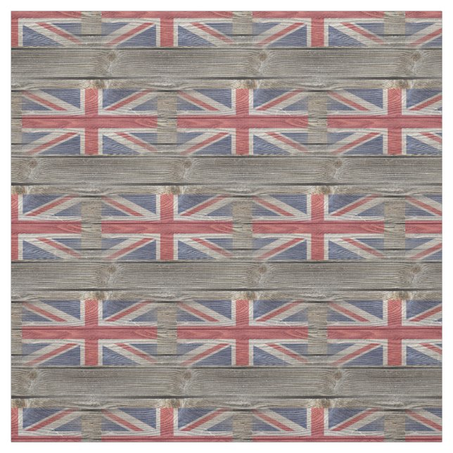 Gammalt Wood tyg för brittisk flagga (Provkarta)