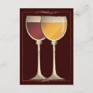 Gammalt World Wineglass Vineyard Winery Responcard OSA Kort