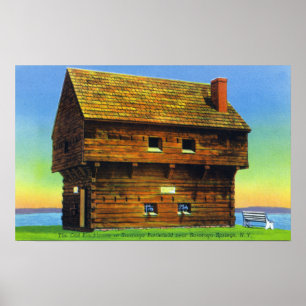 Gammalt yttre Saratoga slagfältblockhus Poster