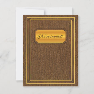 Gammaltäcke bok bröllop inbjudningar