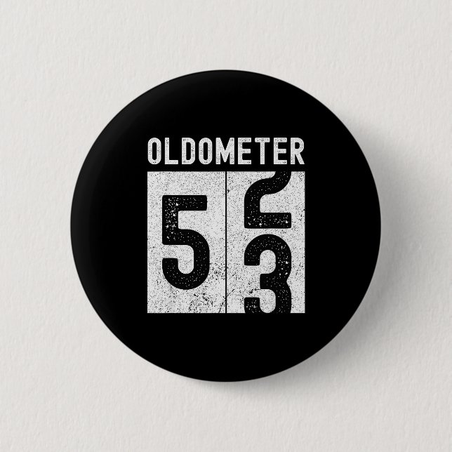 Gammaltometer 53-årsdag Rolig Retro Fyller 53 År Knapp (Framsida)