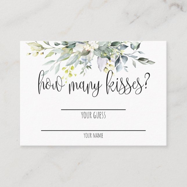 Gammekort för Greenery Möhippa Placeringskort (Framsida)