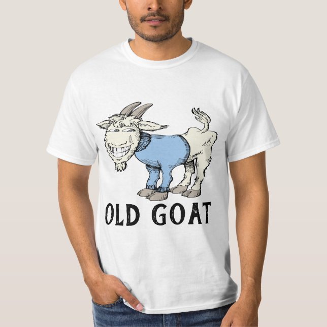 GAMMEL BOCK FÖDELSEDAG MANS T-SHIRT ÖVER KULLEN (Framsida)