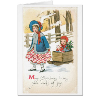 Gammeldags jul, Sled Hälsningskort
