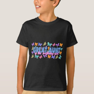 Gammelfaster till födelsedagsflickan fjärilsfamilj t shirt
