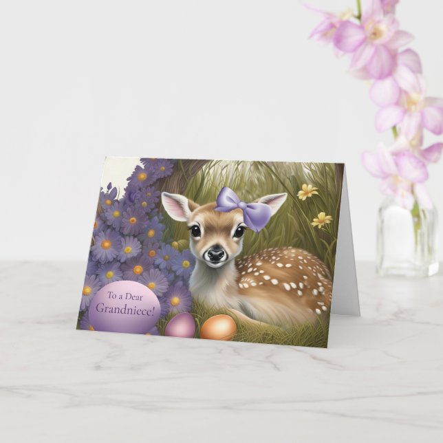 Gammelnieces Stor niece Glad påsk med Bambi Kort (Orkide)