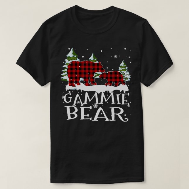 Gammie Bear-familjen matchar jul Pajamas Red T Shirt (Design framsida)