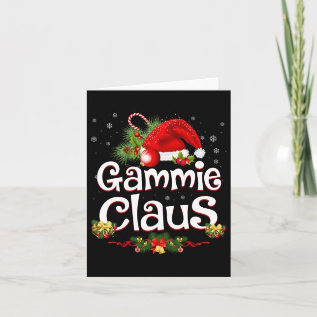 Gammie Claus Santa jul Pajama Family Matchin Kort (Framsida)