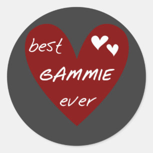 Gammie för röd hjärta bäst någonsin Tshirts och Runt Klistermärke