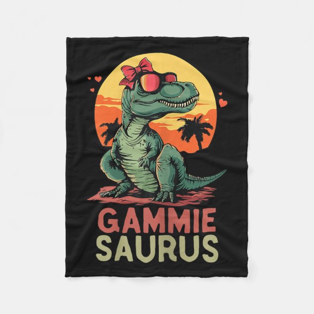 Gammiesaurus Dino Dinosaur Gammie-saurus T-rex-Rol Fleecefilt (Framsidan)