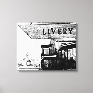 Gammons Gulch Livery Western Town Canvastryck