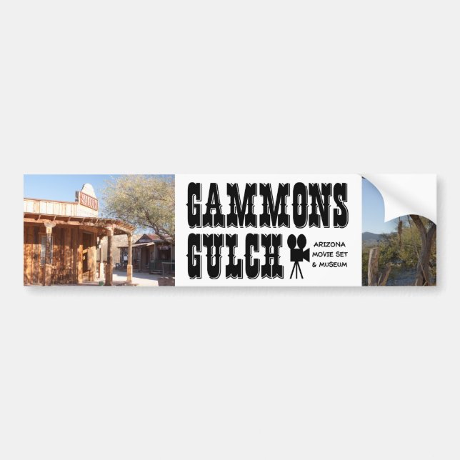 Gammons Gulch Movie Set Bumper Sticker Bildekal (Framsidan)