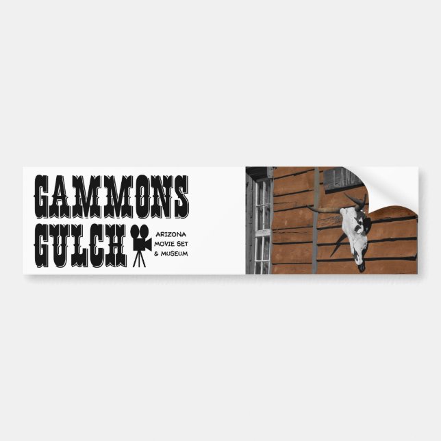 Gammons Gulch Movie Set Bumper Sticker Bildekal (Framsidan)