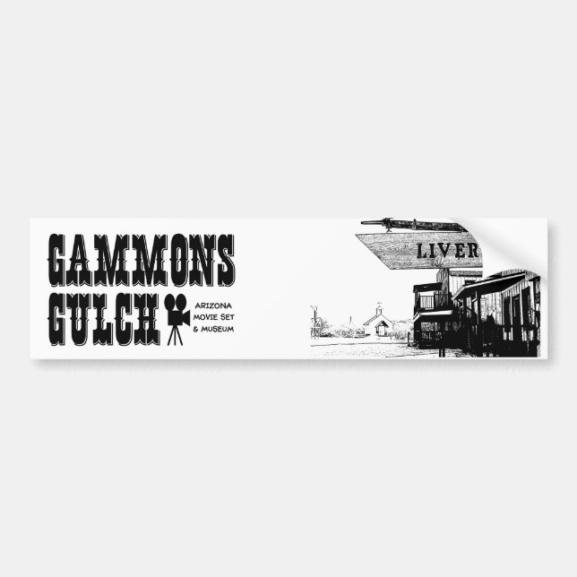 Gammons Gulch Movie Set Bumper Sticker Bildekal (Framsidan)