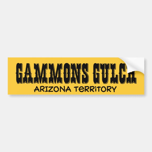 Gammons Gulch Movie Set Bumper Sticker Bildekal (Framsidan)