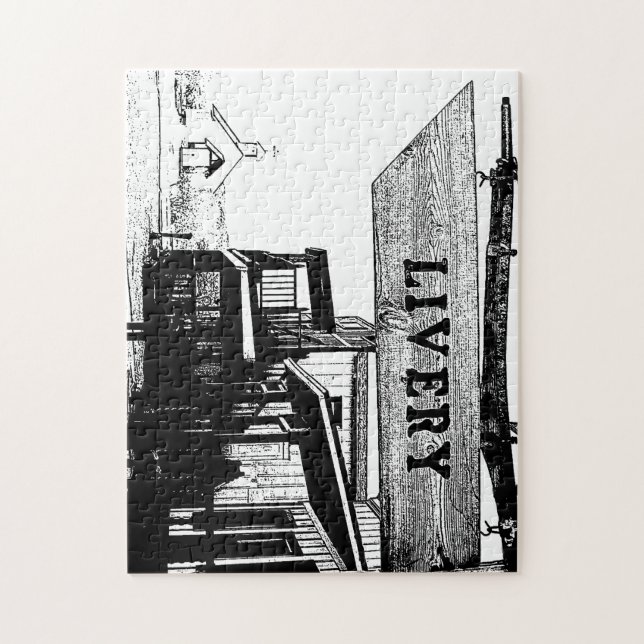 Gammons Gulch Movie Set Livery Puzzle Pussel (Vertikal)