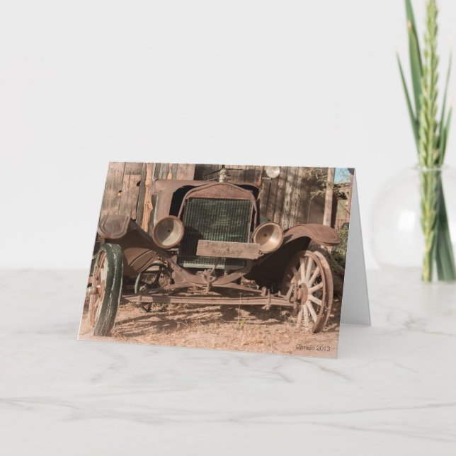 Gammons Gulch Old Rusty Vintage Automobile Kort (Framsida)