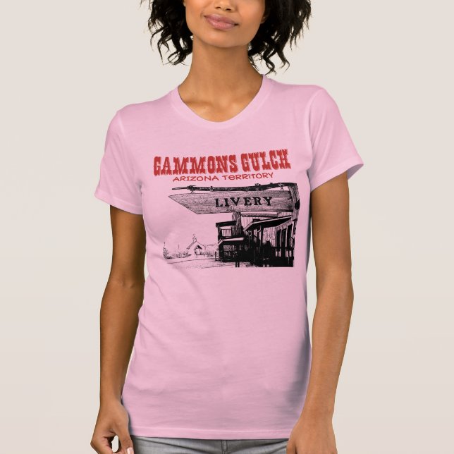 Gammons Gulch Souvenir Women's Racerback T-Shirt (Framsida)