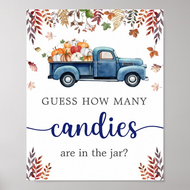 Gammsignatur för Little Pumpkin Baby Shower Poster (Framsidan)