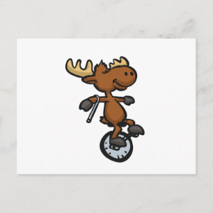Gammusslande unicycle välj bakgrund färg vykort