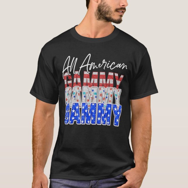 Gammy Fjärde juli bestod alla amerikanska Gammy US T Shirt (Framsida)