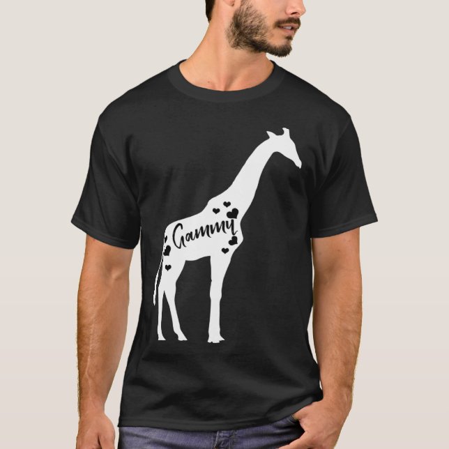 Gammy Giraffe Grandparents Day Safari Zoo  Grandmo T Shirt (Framsida)
