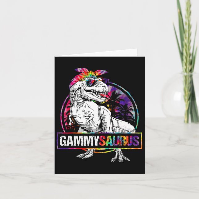 Gammysaurus Dinosaur Gammy Saurus Familj Matchande Kort (Framsida)