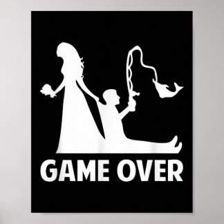 Gamover Bride Groom Bröllop Bachelor Bachelorette Poster