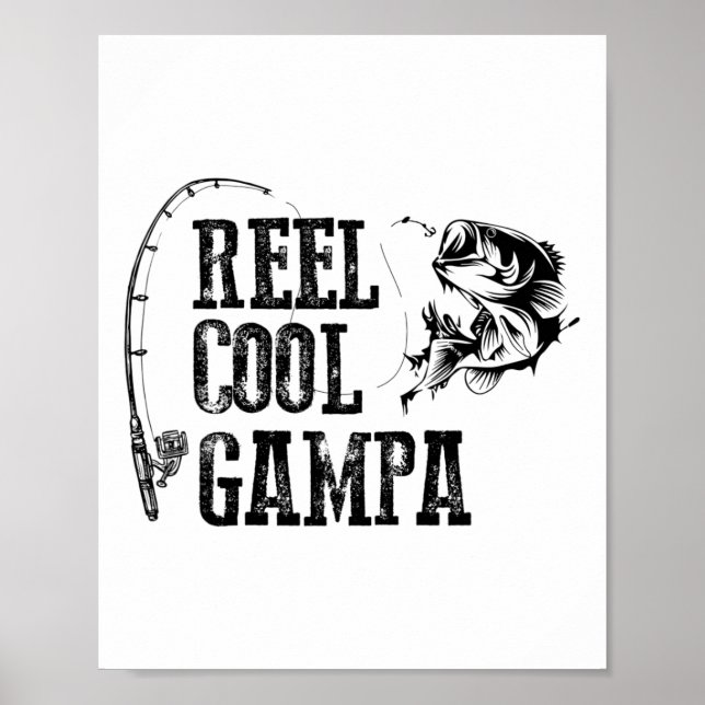 Gampa fiskerulle Cool Gampa rolig present  Poster (Framsidan)