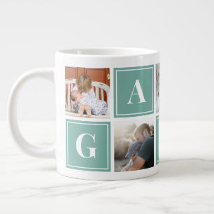 Gampa Photo Collage Anpassningsbar Giant Coffee Mu Jumbo Mugg