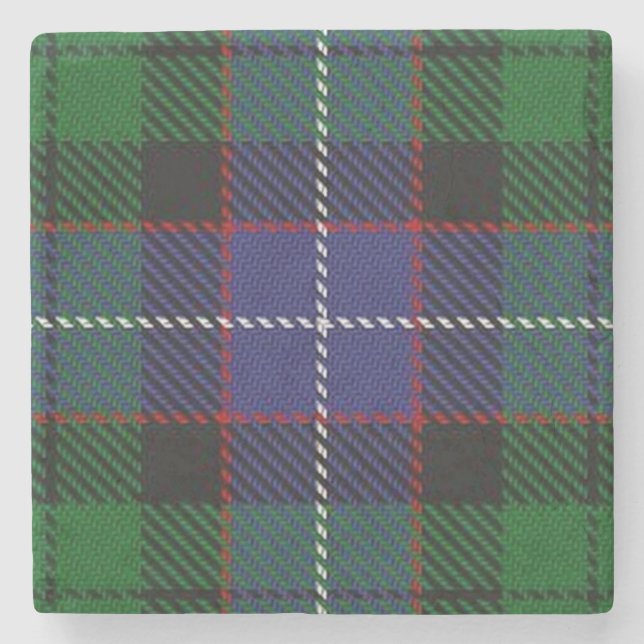 Gamts Scots Tavern Klan Galbraith Tartan Underlägg Sten (Framsidan)