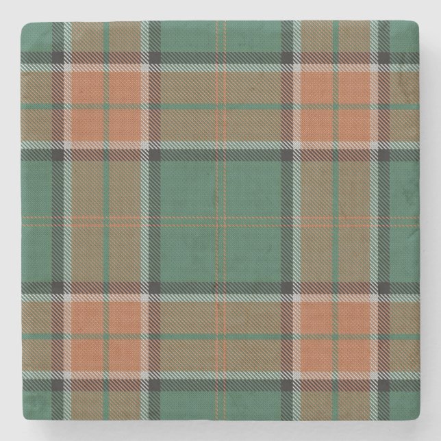 Gamts Scots Tavern Klan Pollock Tartan Stenunderlägg (Framsidan)
