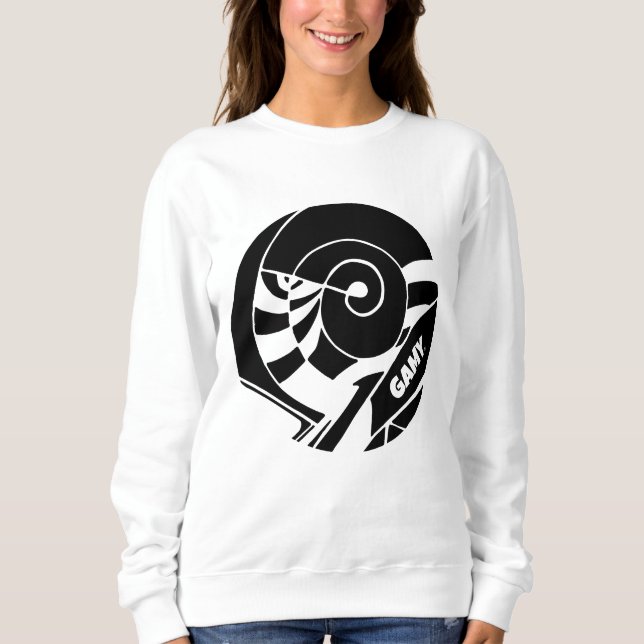 GAMY® Black Logo Damen T Shirt (Framsida)