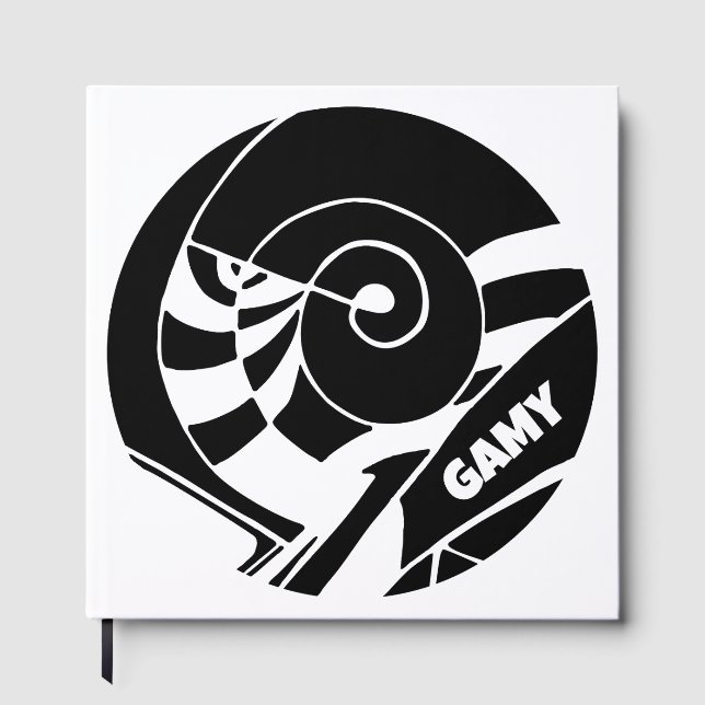 GAMY Black Logo Gästebuch Gästböcker (Framsida)