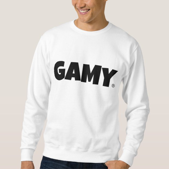 GAMY® Black Logo Herren Lång Ärmad Tröja (Framsida)