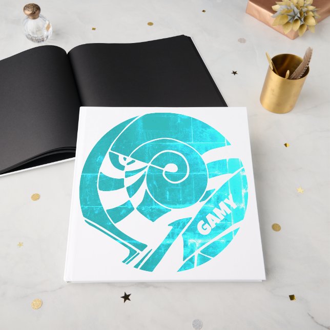 GAMY Logo Gästebuch Gästböcker (Framsidan öppen)