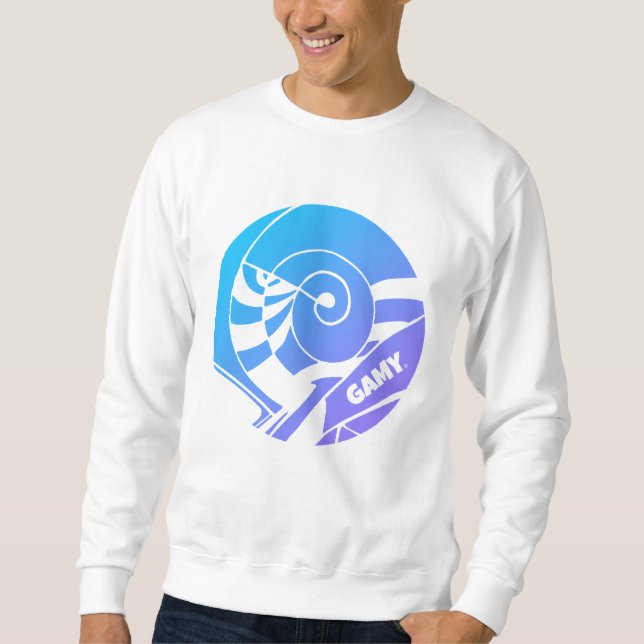 GAMY® Logo Herren Lång Ärmad Tröja (Framsida)