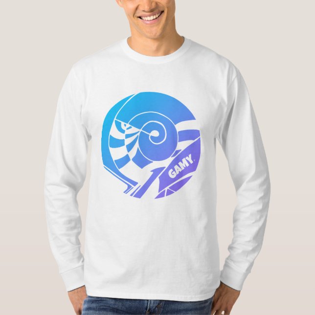 GAMY® Logo Herren Langarm T Shirt (Framsida)