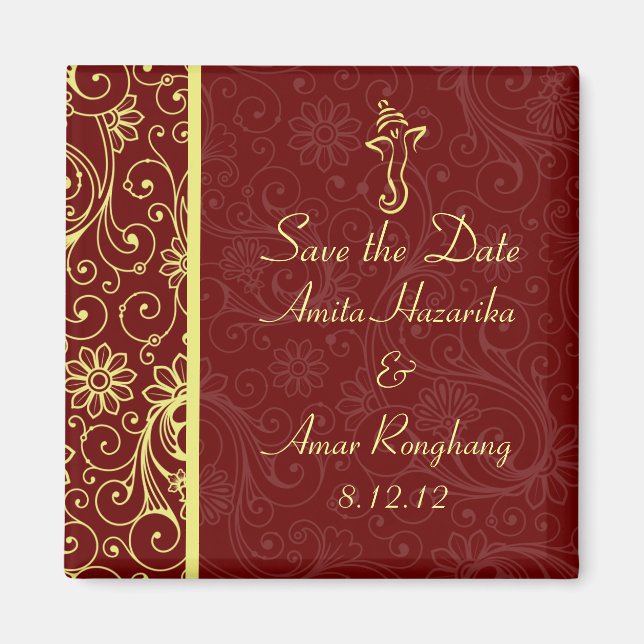 Ganapati Bröllop Favör Magneter (Framsidan)