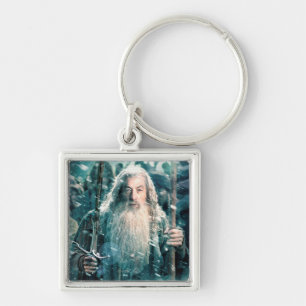 Gandalf Grått Fyrkantig Silverfärgad Nyckelring
