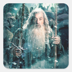 Gandalf Grått Fyrkantigt Klistermärke
