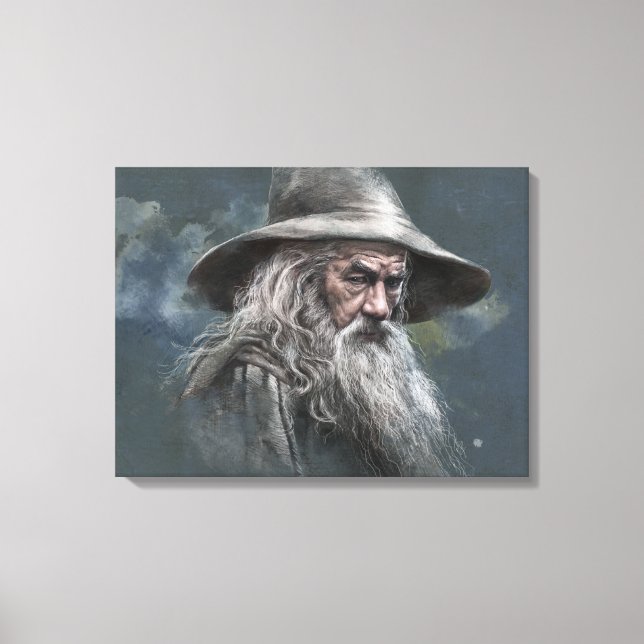 Gandalf Illustration Canvastryck (Framsida)