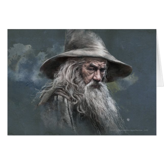 Gandalf Illustration Hälsningskort (Framsidan Horizontal)