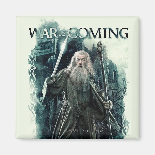 Gandalf - Krig kommer Magnet (Framsidan)