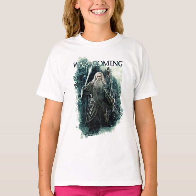 Gandalf - Krig kommer T Shirt (Framsida)