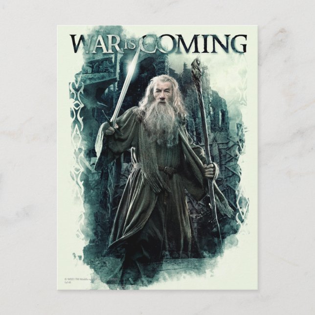 Gandalf - Krig kommer Vykort (Framsida)