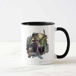 Gandalf med personal och svärd mugg