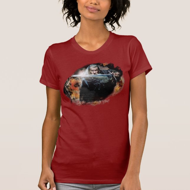 Gandalf med svärd i strid t shirt (Framsida)