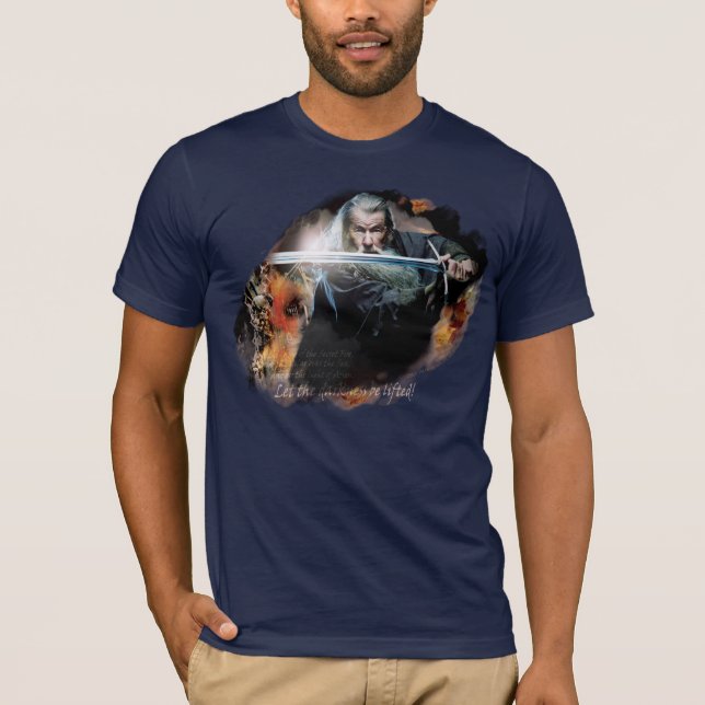 Gandalf med svärd i strid tee shirt (Framsida)