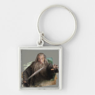 Gandalf med sword fyrkantig silverfärgad nyckelring